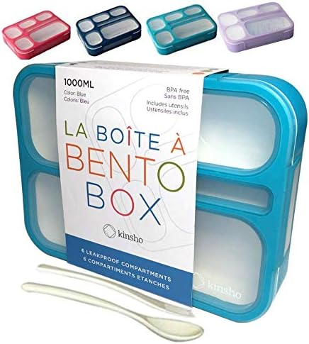 חבילה של קינשו של קופסת ארוחת הצהריים של בנטו קופסה לילדים מבוגרים | כלים | סט כחול + קופסת ארוחת צהריים
